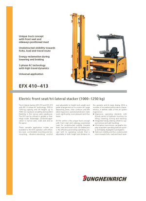 Електричні бічні завантажувачі Jungheinrich EFX 413