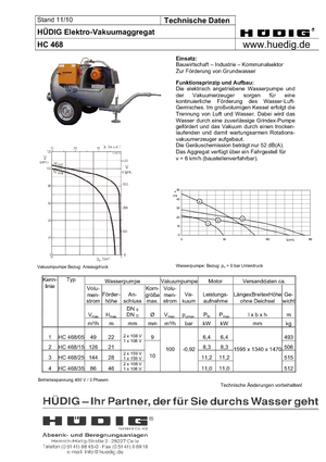 Агрегати для зниження ґрунтових вод Hüdig HC 468/25