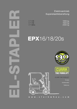 Електричні навантажувачі Clark EPX 20 s ac