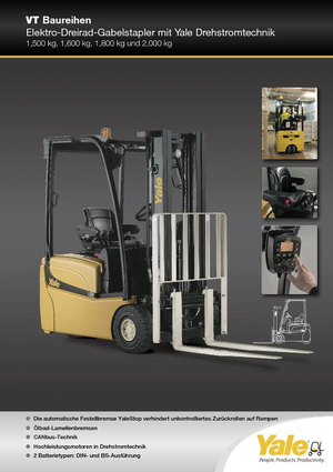 Електричні навантажувачі Yale ERP 18 VT