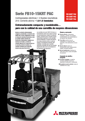 Електричні навантажувачі Mitsubishi FB15KRT PAC