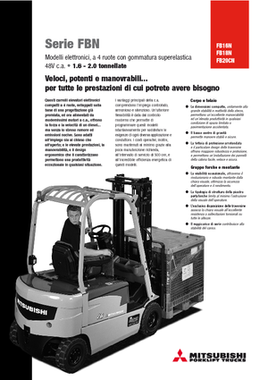 Електричні навантажувачі Mitsubishi FB 16 N