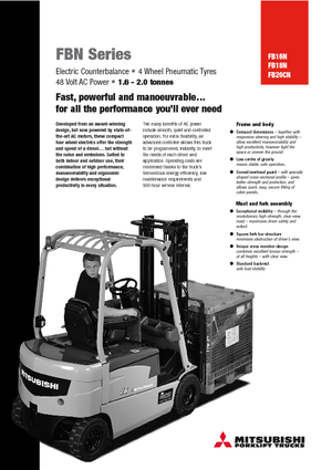 Електричні навантажувачі Mitsubishi FB 16 N