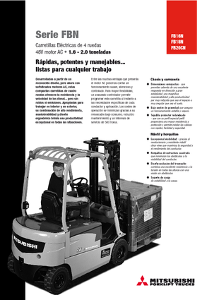 Електричні навантажувачі Mitsubishi FB 16 N