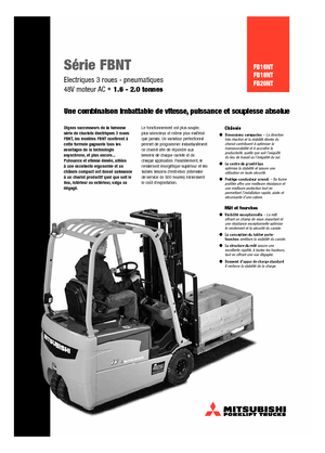 Електричні навантажувачі Mitsubishi FB 20 NT ac