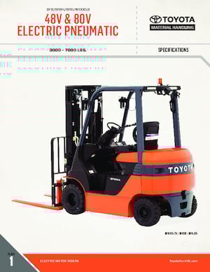 Електричні навантажувачі Toyota 8FBH25