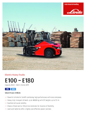 Електричні навантажувачі Linde E180/600