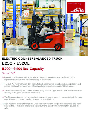 Електричні навантажувачі Linde E25C