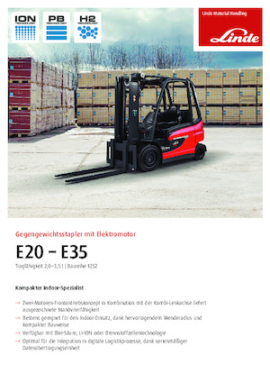 Електричні навантажувачі Linde E30/600HL