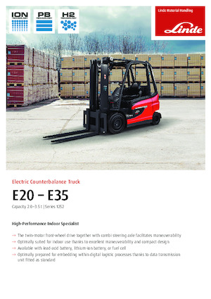 Електричні навантажувачі Linde E30/600HL