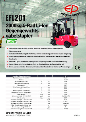 Електричні навантажувачі EP EFL201