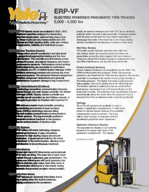 Електричні навантажувачі Yale ERP035VF