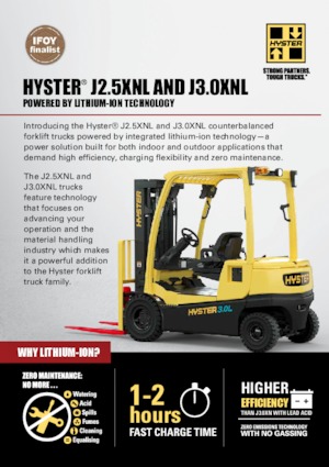 Електричні навантажувачі Hyster J2.5XNL