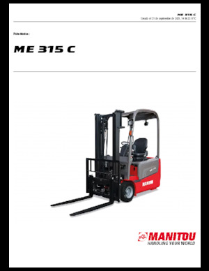 Електричні навантажувачі Manitou ME 315 C