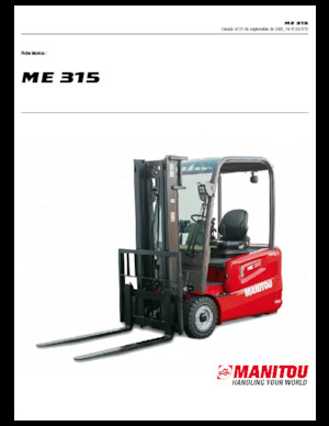 Електричні навантажувачі Manitou ME 315
