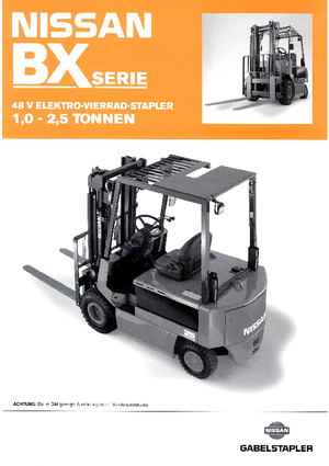 Електричні навантажувачі Nissan FP 01 L 10 U