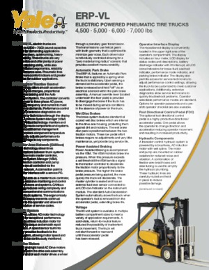 Електричні навантажувачі Yale ERP060VL