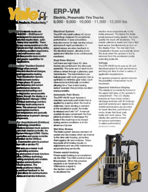 Електричні навантажувачі Yale ERP080VM