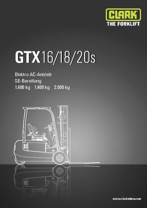 Електричні навантажувачі Clark GTX20 s