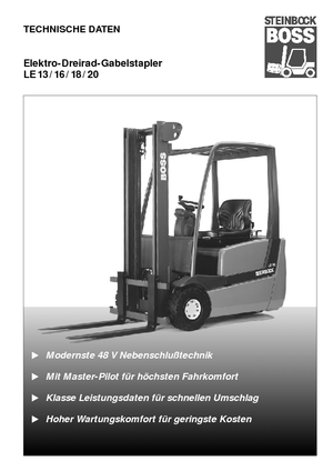Електричні навантажувачі Steinbock LE 16-55