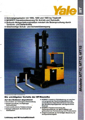 Електричні бічні завантажувачі Yale MT 12