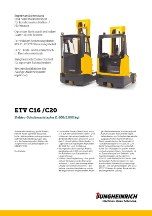 Електричні штабелері Jungheinrich ETV C20