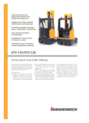 Електричні штабелері Jungheinrich ETV C20