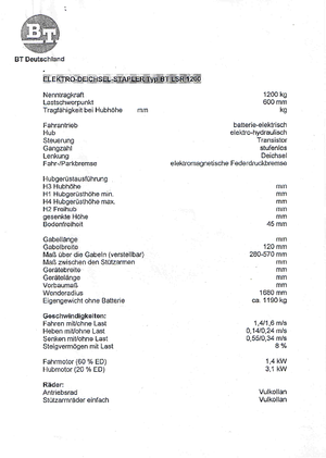 Електричні штабелері BT LSR 1200