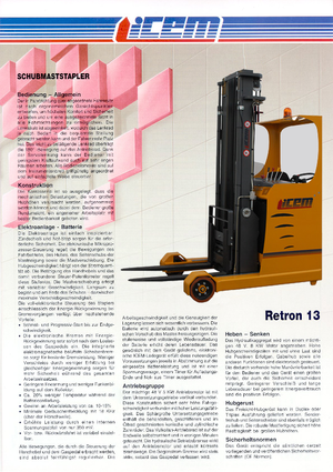 Електричні штабелері Icem Retron