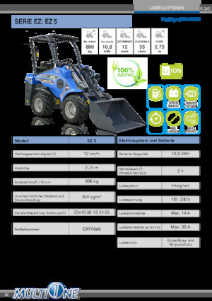Електричний колісний навантажувач Multione EZ 5 