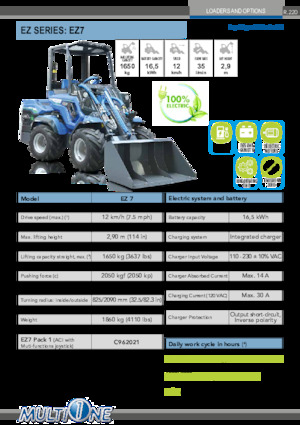 Електричний колісний навантажувач Multione EZ 7