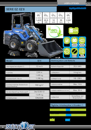 Електричний колісний навантажувач Multione EZ 8