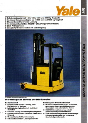 Електричні штабелері Yale MR 18
