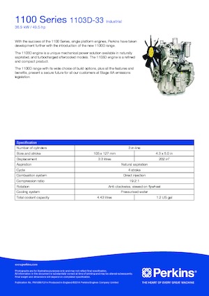 Двигуни Perkins 1103D-33