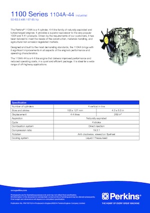 Двигуни Perkins 1104A-44