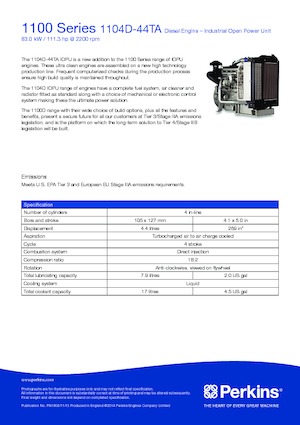 Двигуни Perkins 1104D-44TA