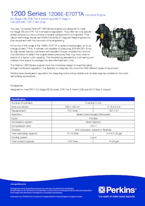 Двигуни Perkins 1206E-E70TTA