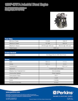 Двигуни Perkins 1206F-E70TA