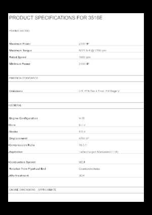 Двигуни Caterpillar 3516E