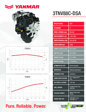 Двигуни Yanmar 3TNV88C-DSA