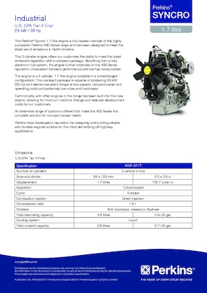 Двигуни Perkins 403F-E17T