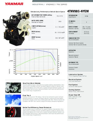 Двигуни Yanmar 4TNV98C-NYEM