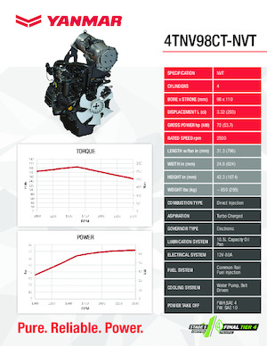 Двигуни Yanmar 4TNV98CT-NVT