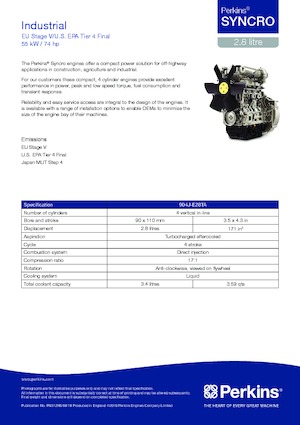 Двигуни Perkins 904J-E28TA
