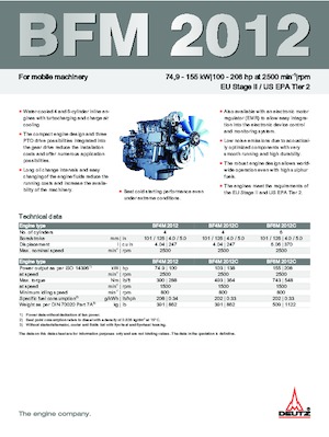 Двигуни Deutz BF 6 M 2012 C