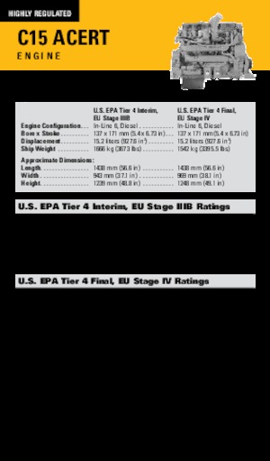 Двигуни Caterpillar C15 Acert
