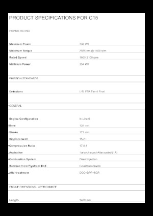 Двигуни Caterpillar C15