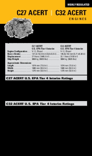 Двигуни Caterpillar C27