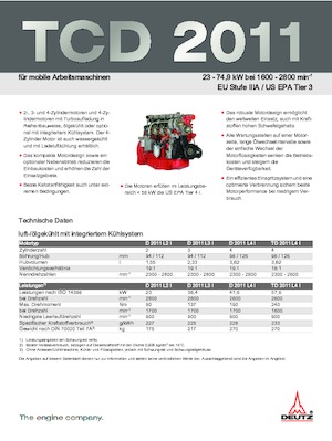 Двигуни Deutz D 2011 L3 i