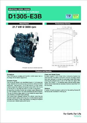 Двигуни Kubota D1305-E3B